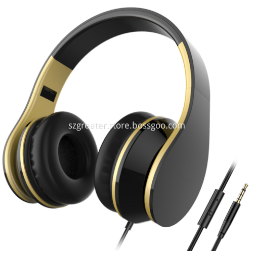 Wired headphone with Mic cheap headset foldable headphone